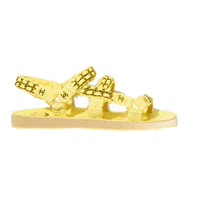 CHANEL  SANDALS 		COTTON TWEED			YELLOW  G33800 X56550 0N550